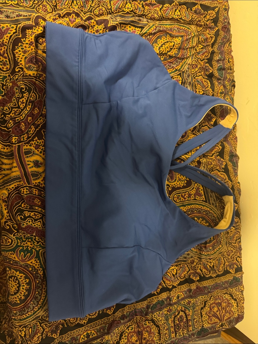 MPG Blue Strappy Sports Bra with Supportive Band